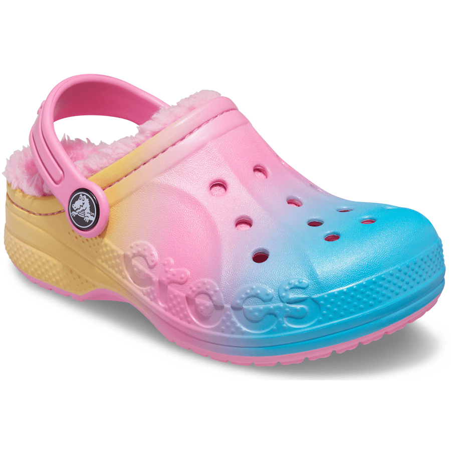 Colour Kids’ Baya Printed Lined Clog - Angle - Crocs