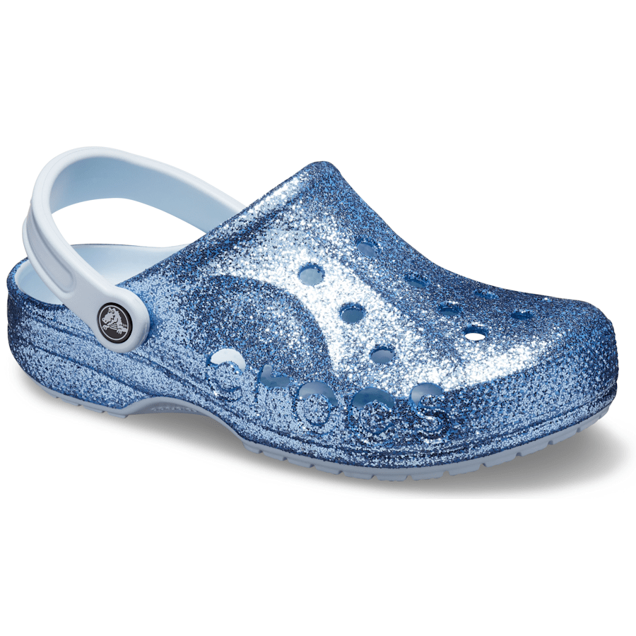 Mineral Blue Baya Glitter Clog - Angle - Crocs
