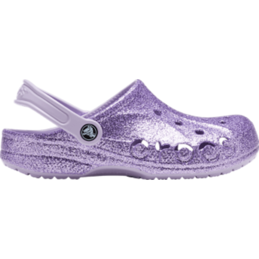 Lavender Baya Glitter Clog - Side - Crocs