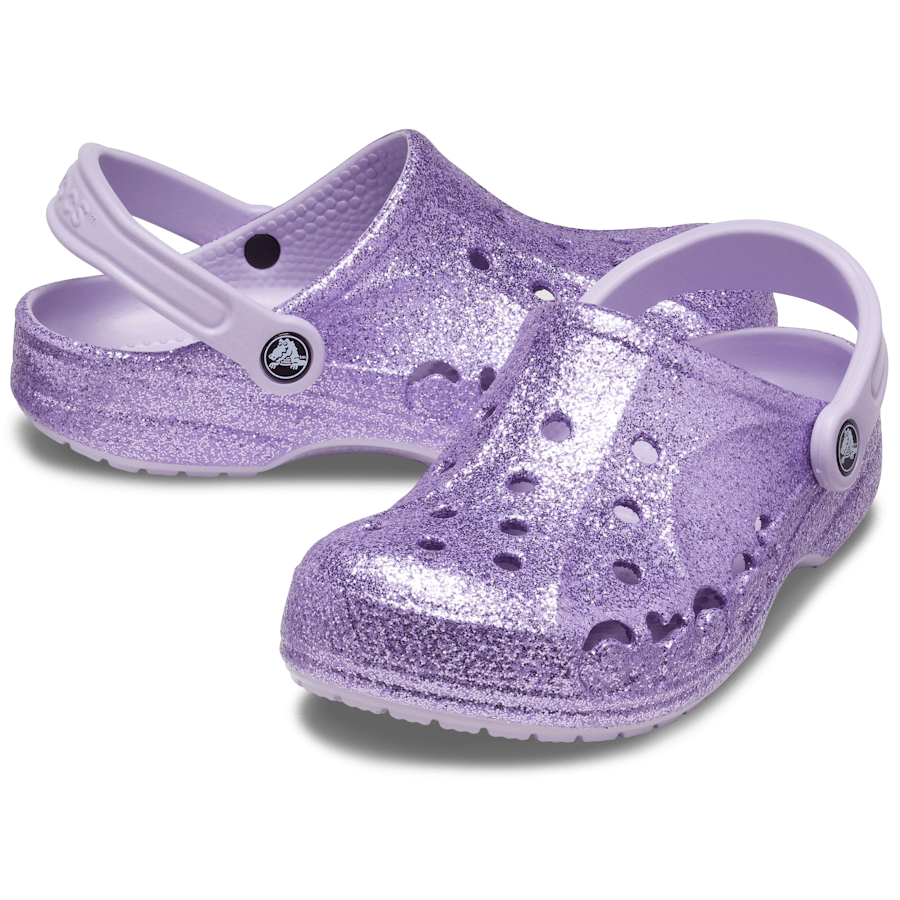 Lavender Baya Glitter Clog - Pair - Crocs
