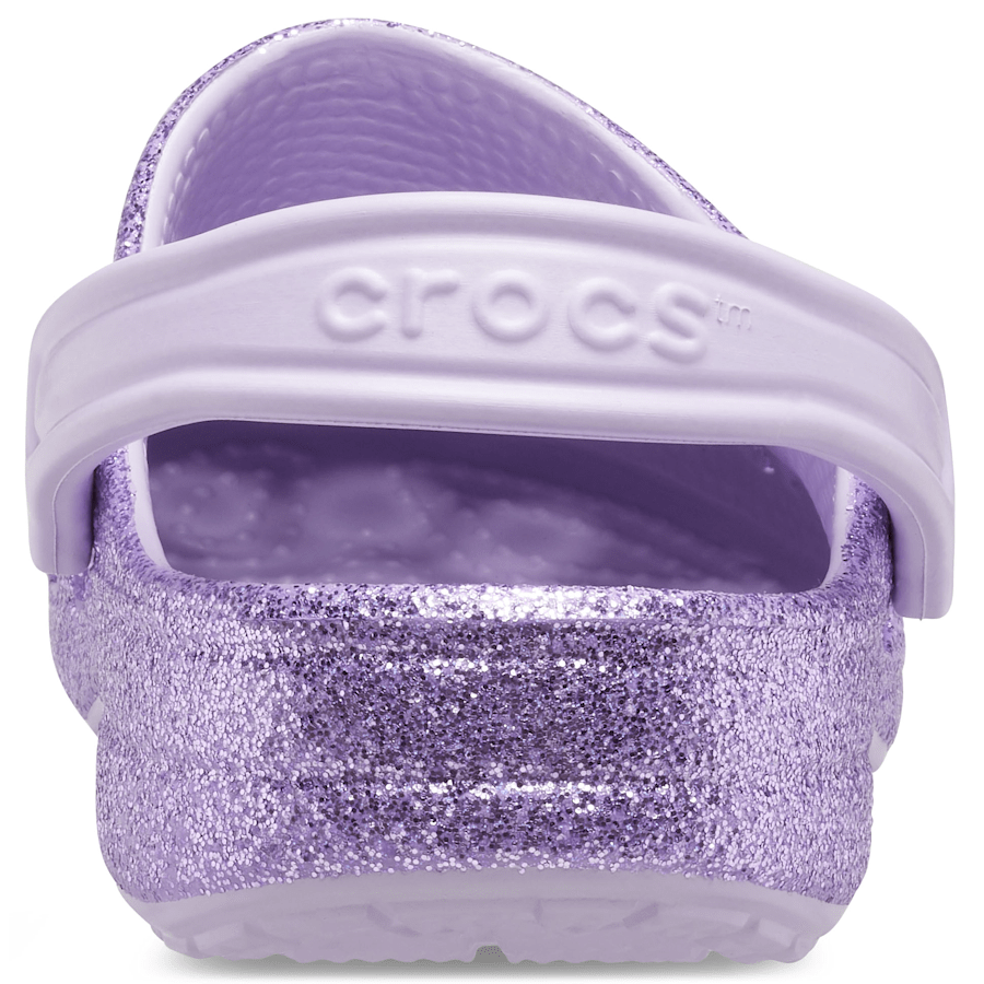 Lavender Baya Glitter Clog - Back - Crocs