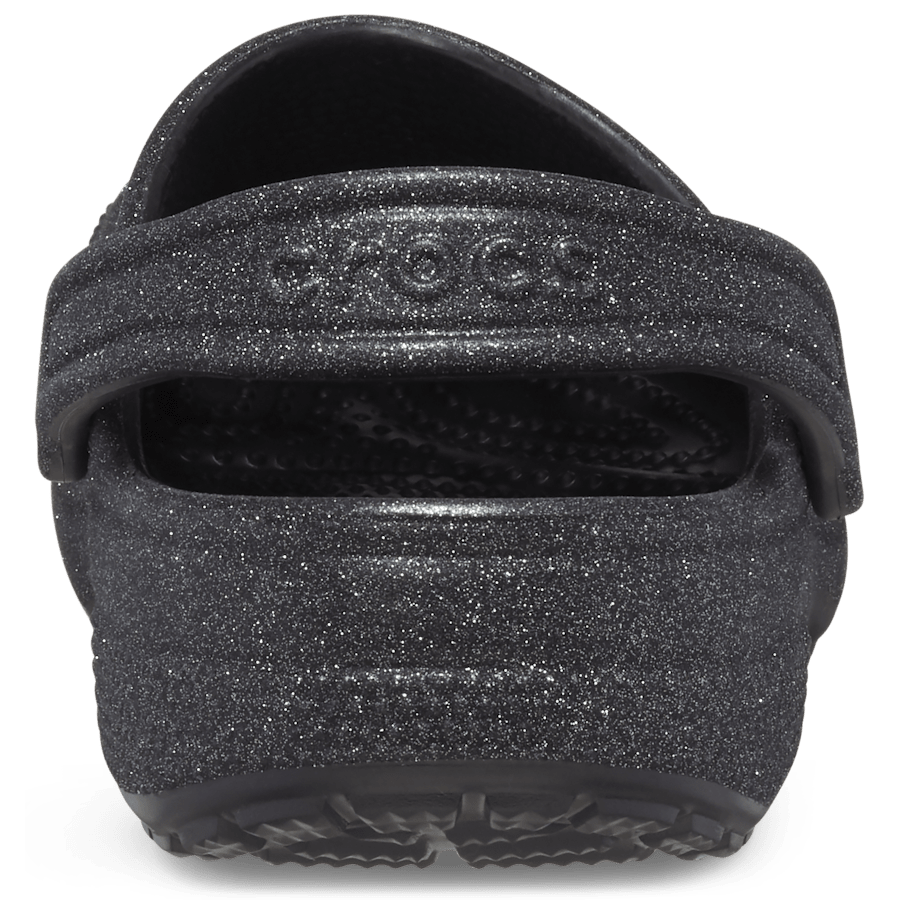 Black Glitter Classic Glitter Clog - Back - Crocs