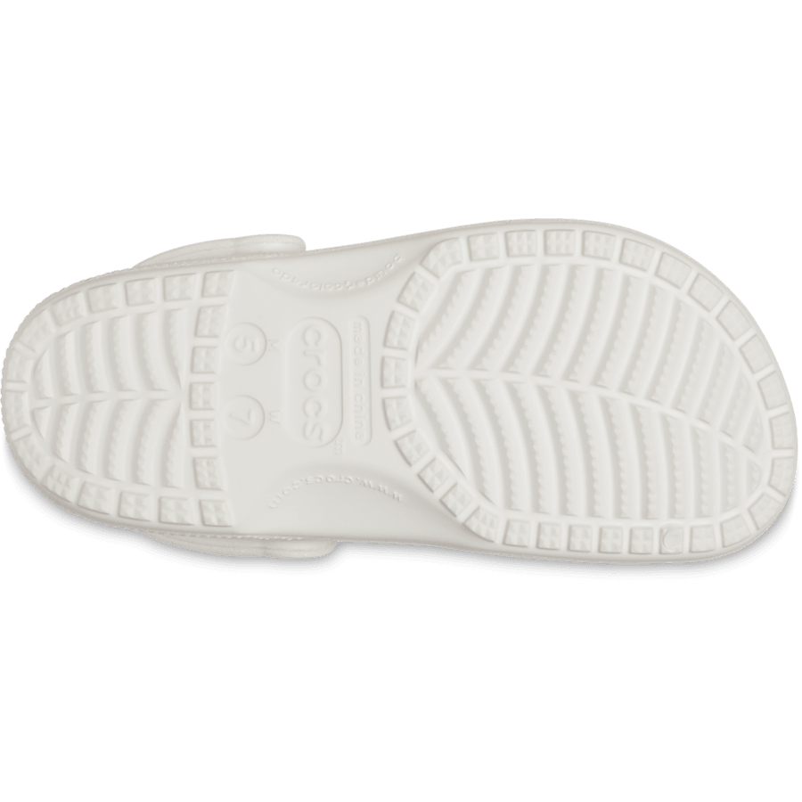 White Classic Glitter Clog - Bottom - Crocs