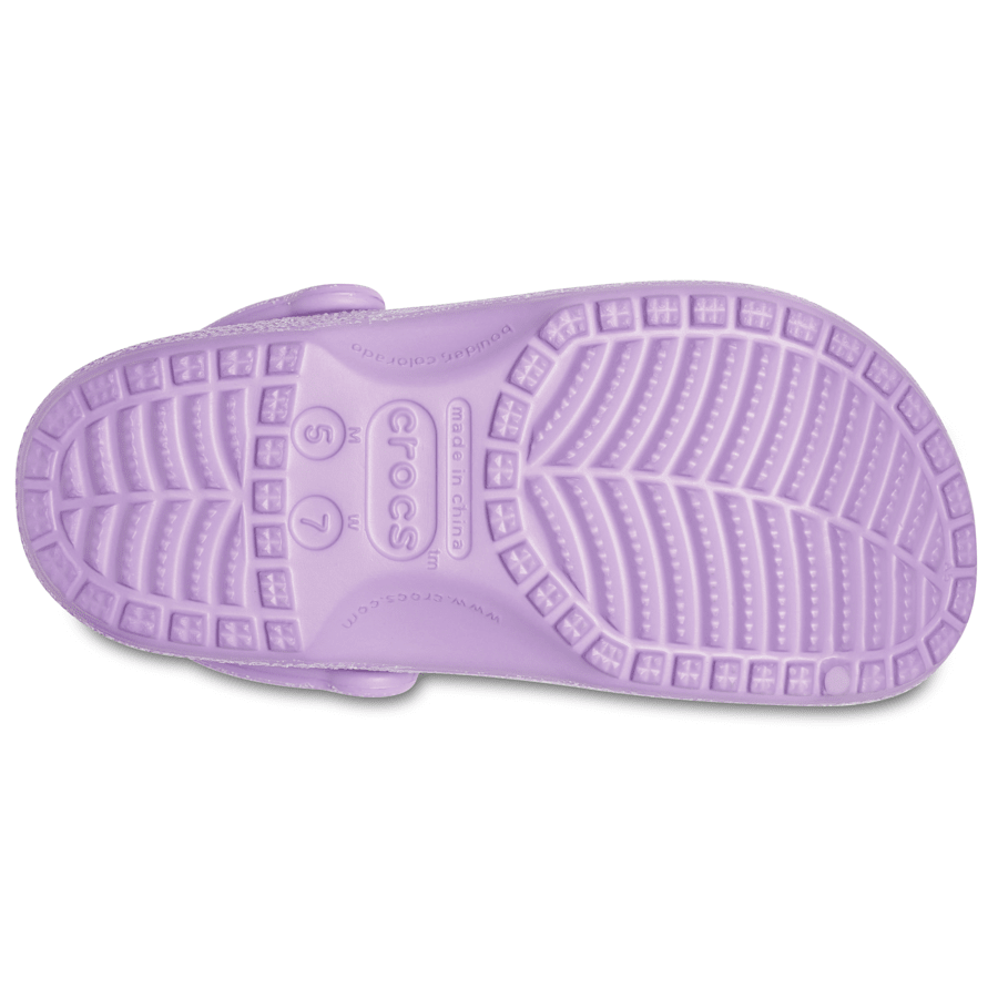 Orchid Classic Glitter Clog - Bottom - Crocs