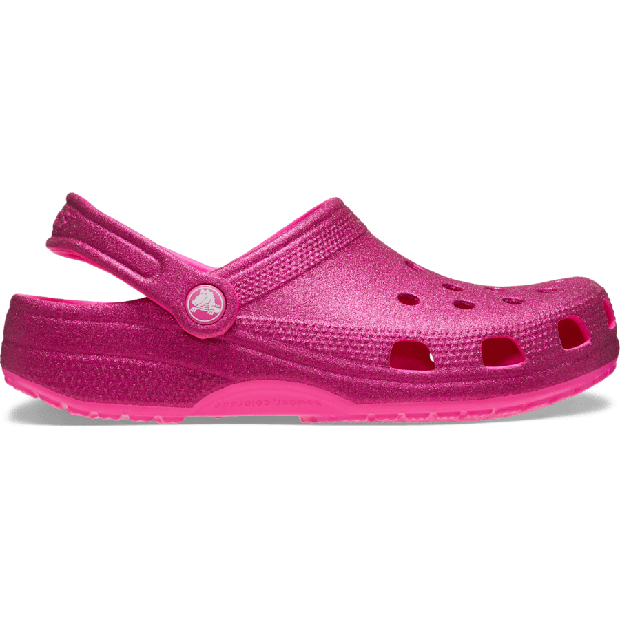 Pink Crush Classic Glitter Clog - Side - Crocs