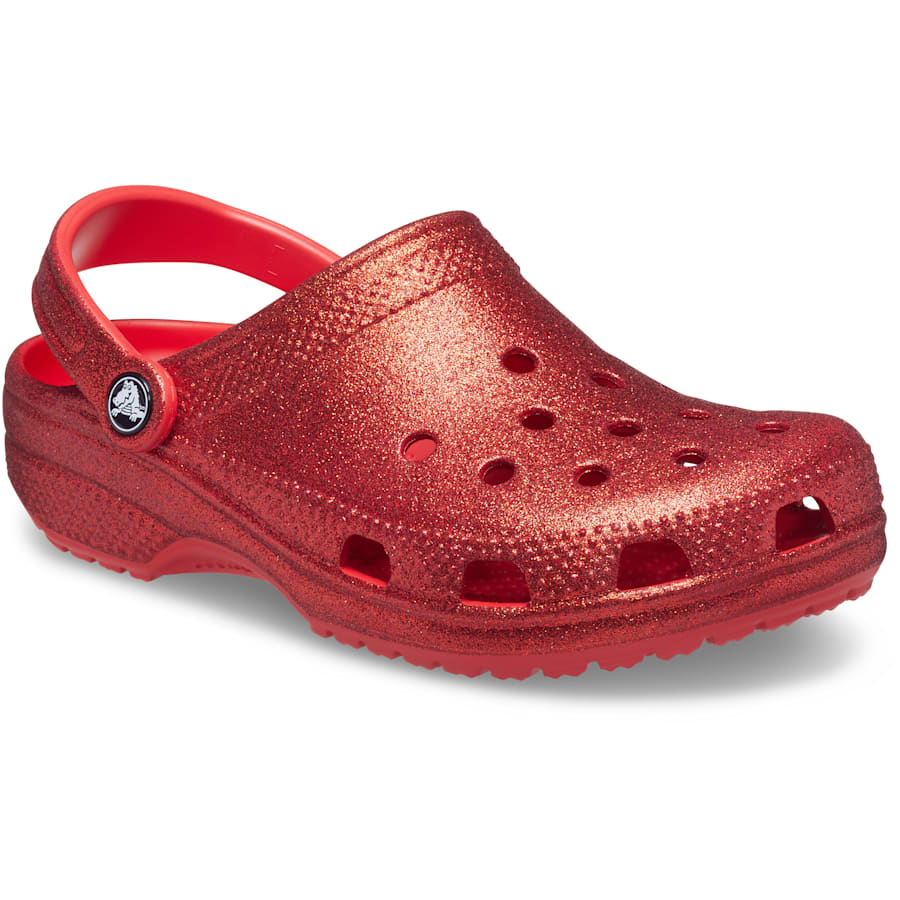 Flame Classic Glitter Clog - Angle - Crocs