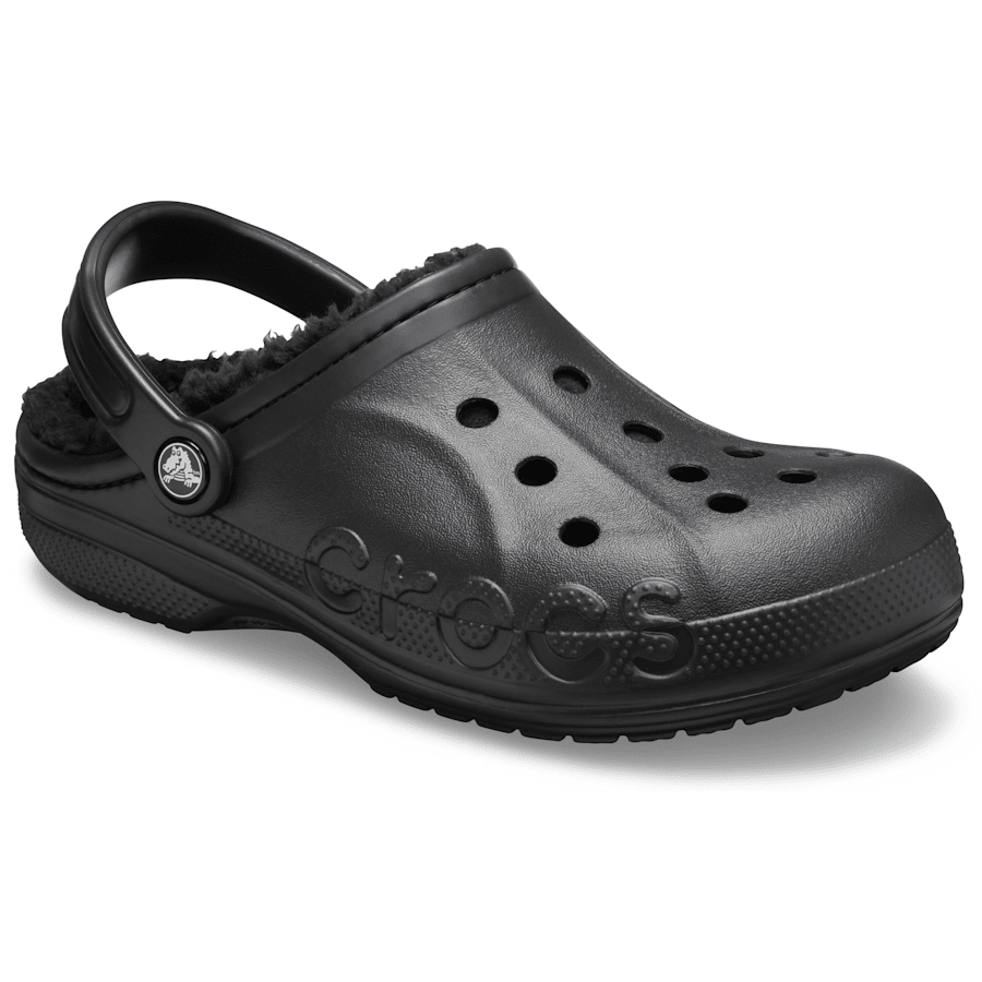 Black / Black Baya Lined Clog - Angle - Crocs