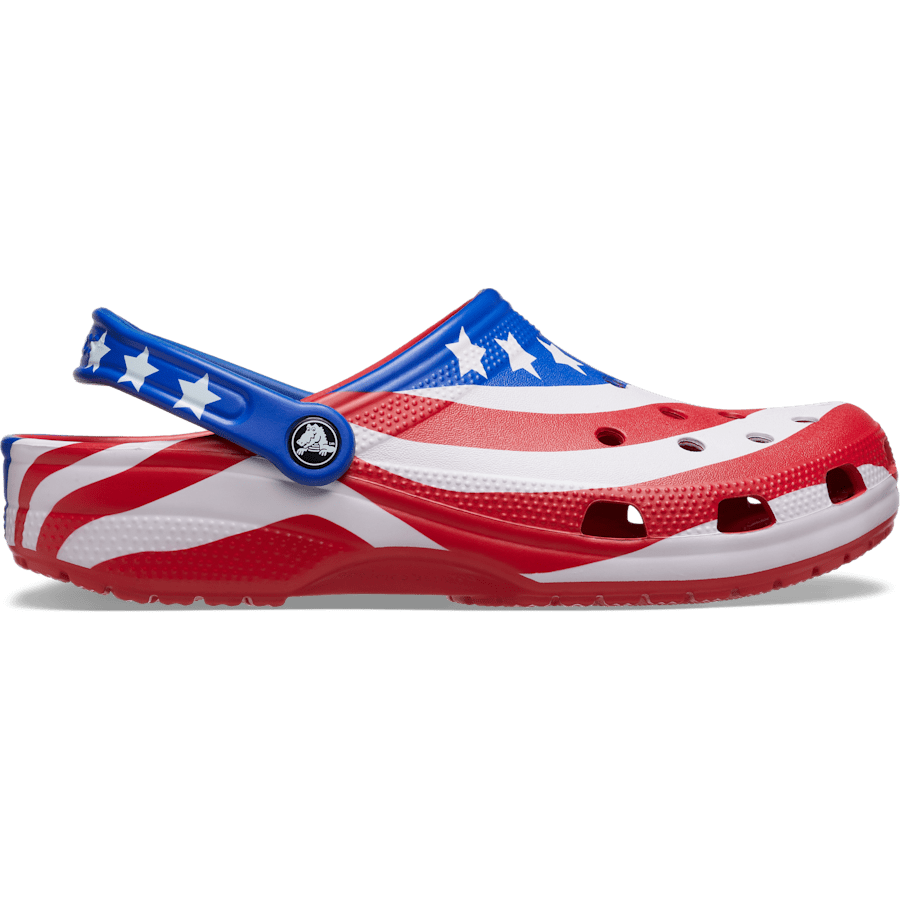 Multi Classic American Flag Clog - Side - Crocs
