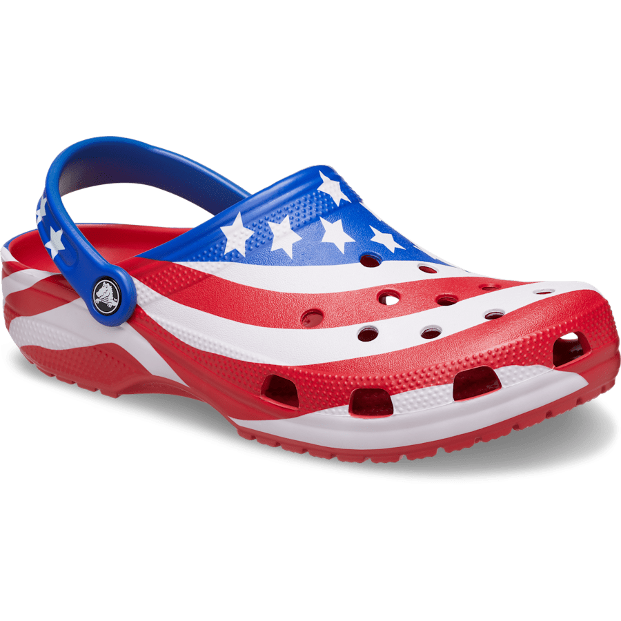 Multi Classic American Flag Clog - Angle - Crocs