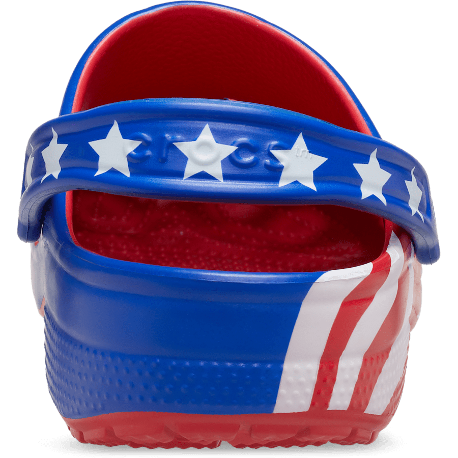 Multi Classic American Flag Clog - Back - Crocs