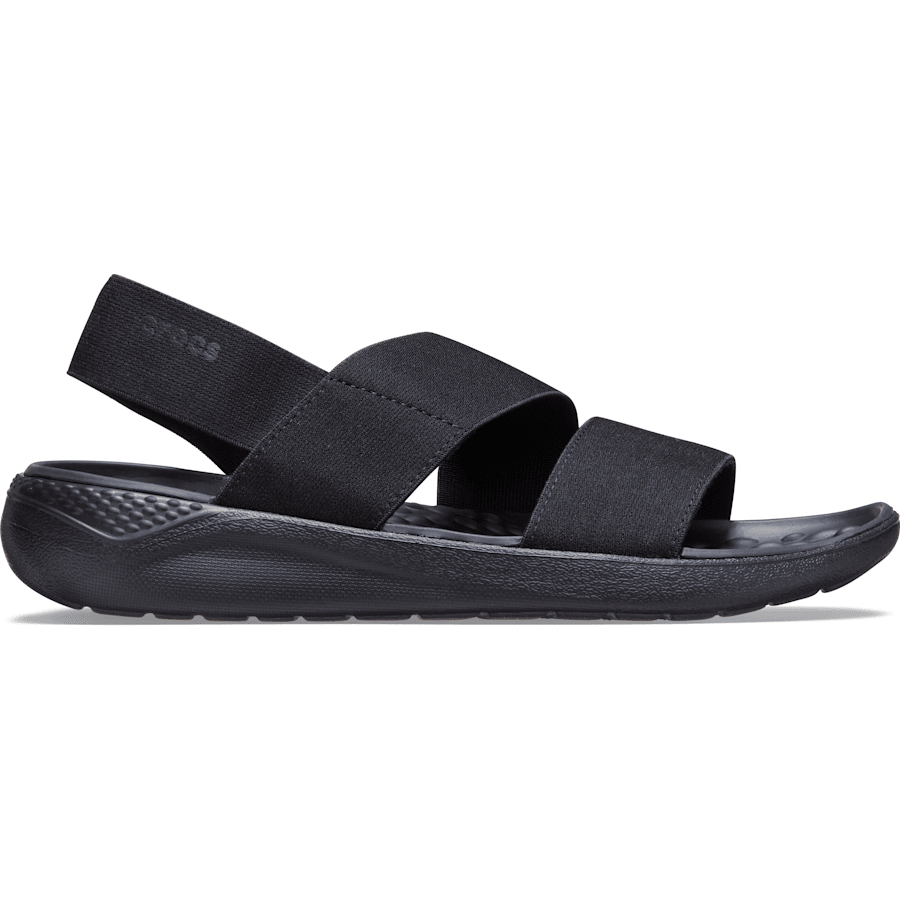 Black / Black Women's LiteRide™ Stretch Sandal - Side - Crocs