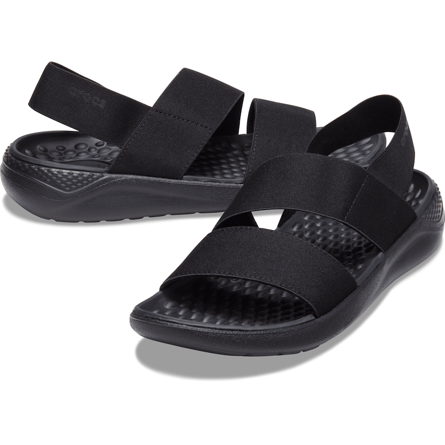 Black / Black Women's LiteRide™ Stretch Sandal - Pair - Crocs