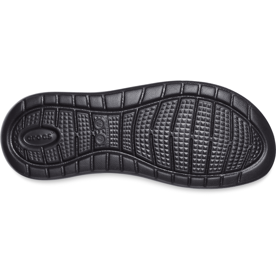 Black / Black Women's LiteRide™ Stretch Sandal - Bottom - Crocs
