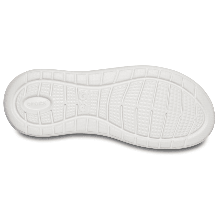 Electric Pink / Almost White Women's LiteRide™ Stretch Sandal - Bottom - Crocs