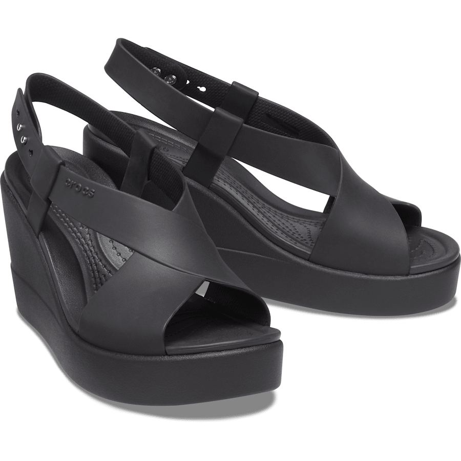 Black / Black Women’s Crocs Brooklyn High Wedge - Pair - Crocs