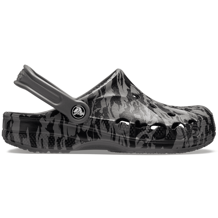 Slate Grey/White Baya Seasonal Printed Clog - Side - Crocs