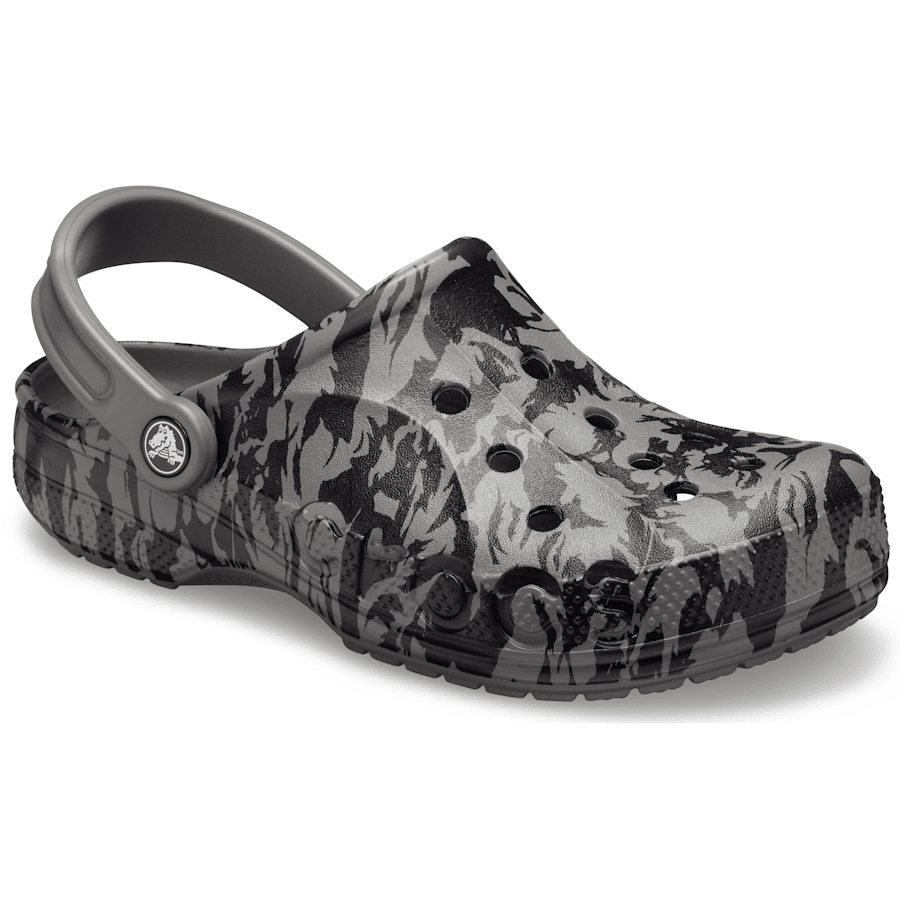Slate Grey/White Baya Seasonal Printed Clog - Angle - Crocs