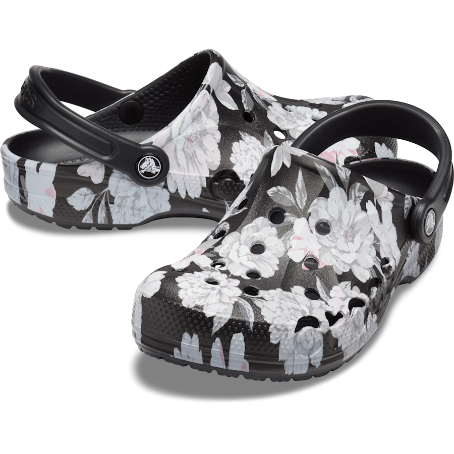 Black / Floral Baya Seasonal Printed Clog - Pair - Crocs