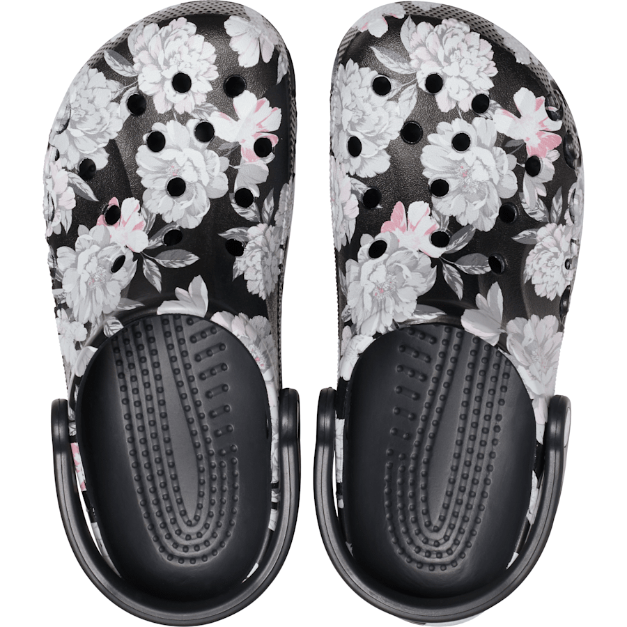 Black / Floral Baya Seasonal Printed Clog - Top - Crocs