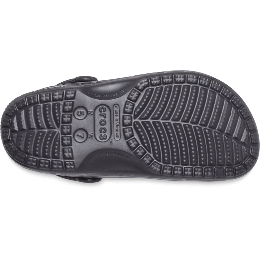 Black/Camo Baya Seasonal Printed Clog - Bottom - Crocs