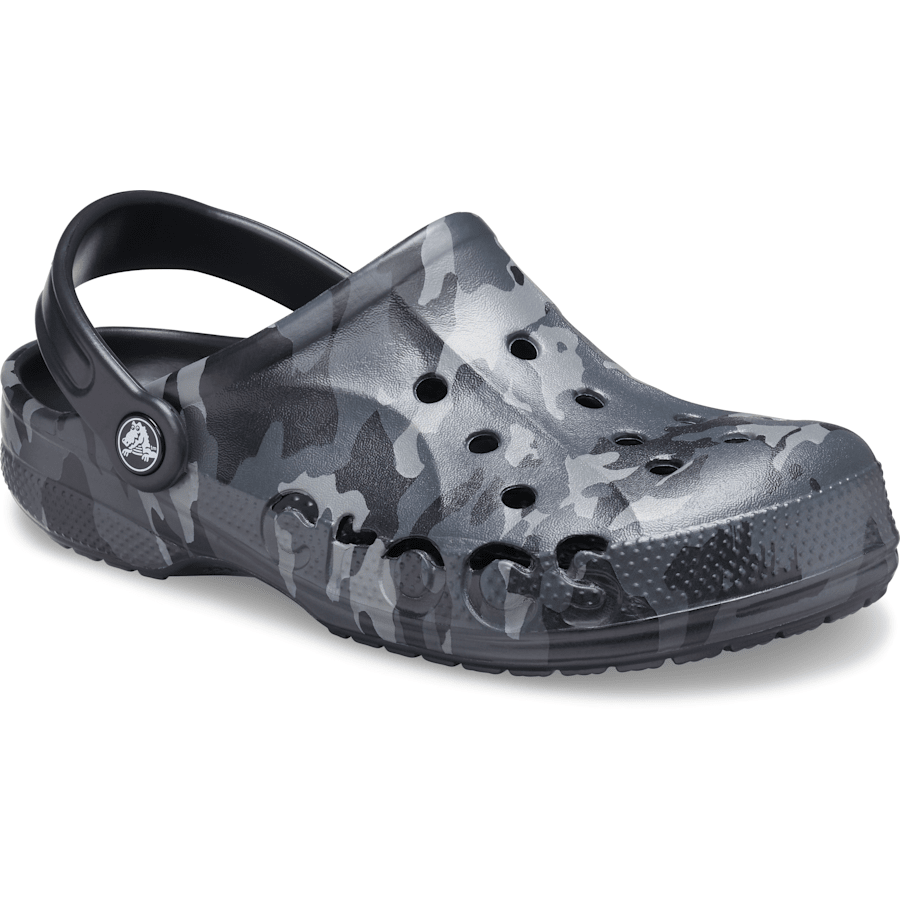 Black/Camo Baya Seasonal Printed Clog - Angle - Crocs
