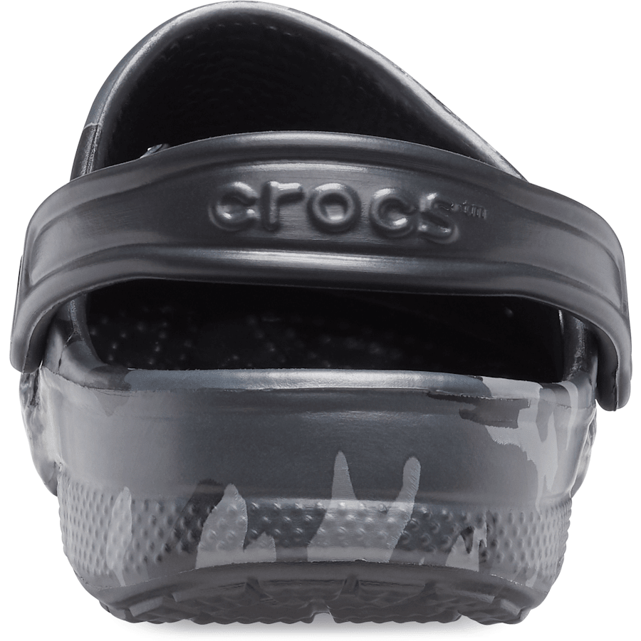 Black/Camo Baya Seasonal Printed Clog - Back - Crocs