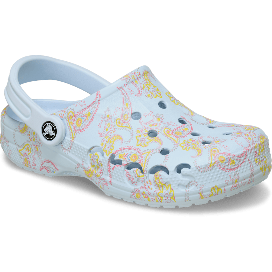 Mineral Blue/Cassis Baya Seasonal Printed Clog - Angle - Crocs