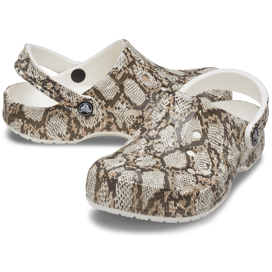Oyster / Mushroom Baya Seasonal Printed Clog - Pair - Crocs
