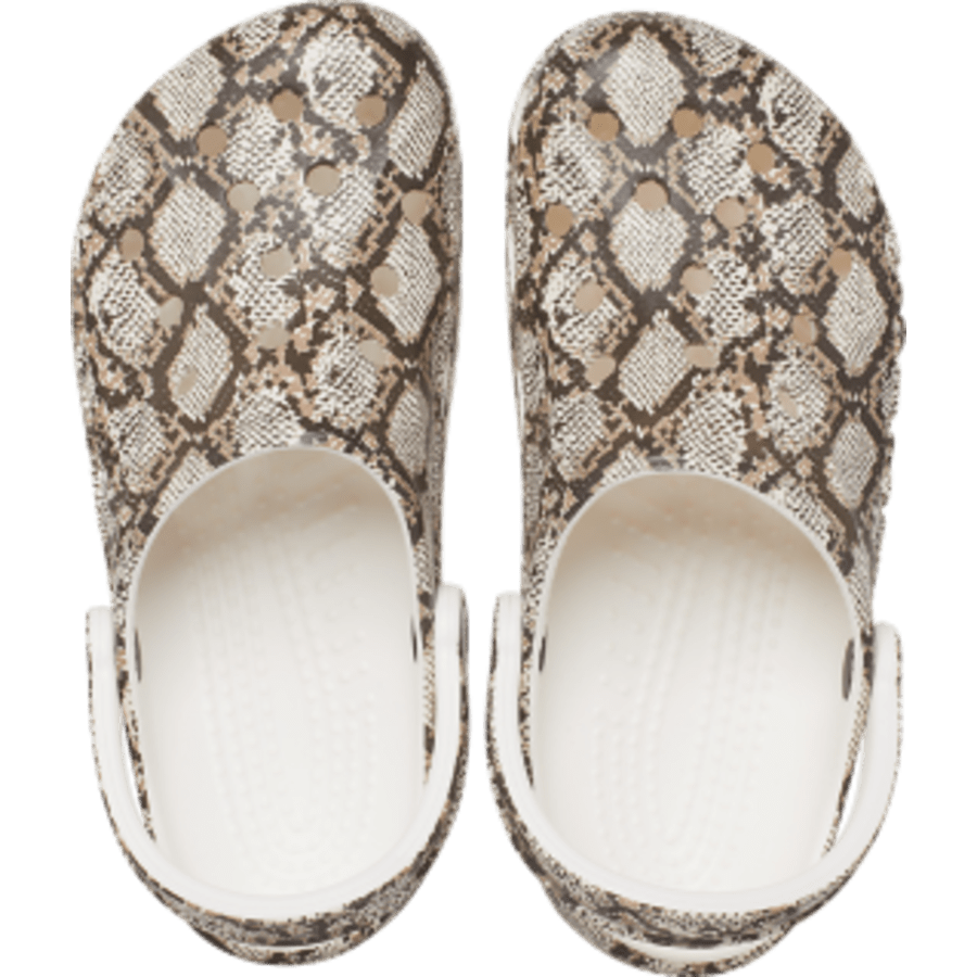 Oyster / Mushroom Baya Seasonal Printed Clog - Top - Crocs