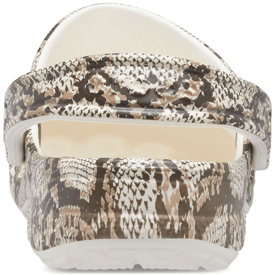 Oyster / Mushroom Baya Seasonal Printed Clog - Back - Crocs