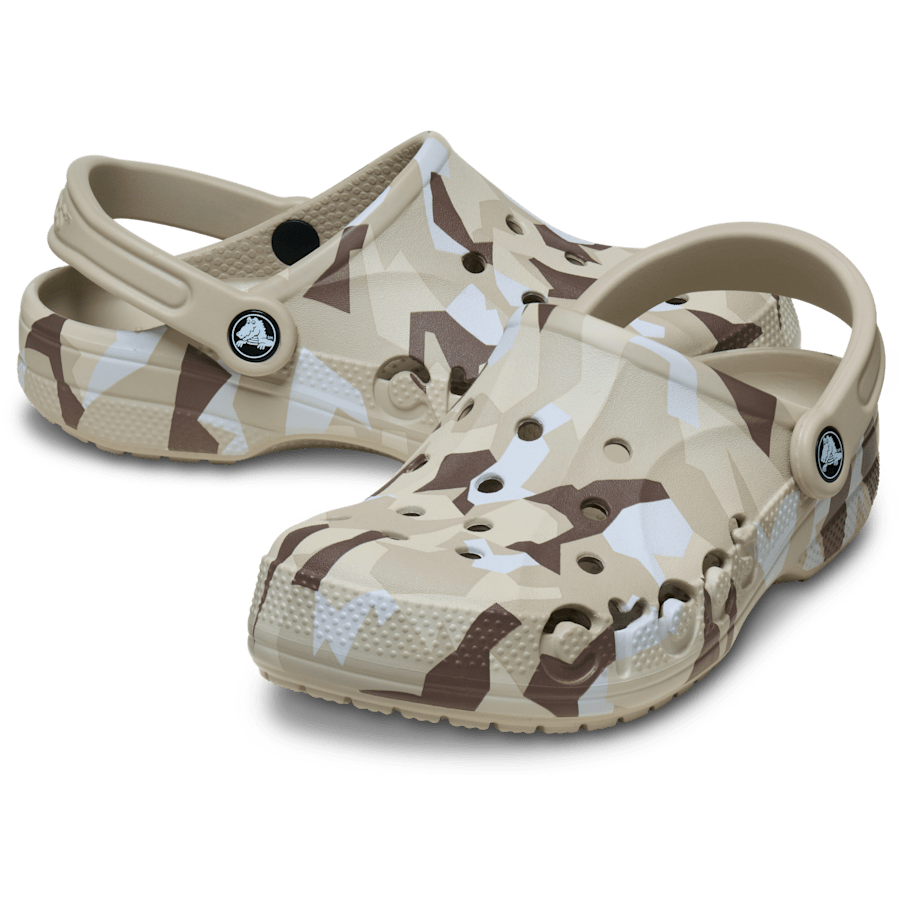 Cobblestone/White Baya Seasonal Printed Clog - Pari - Crocs