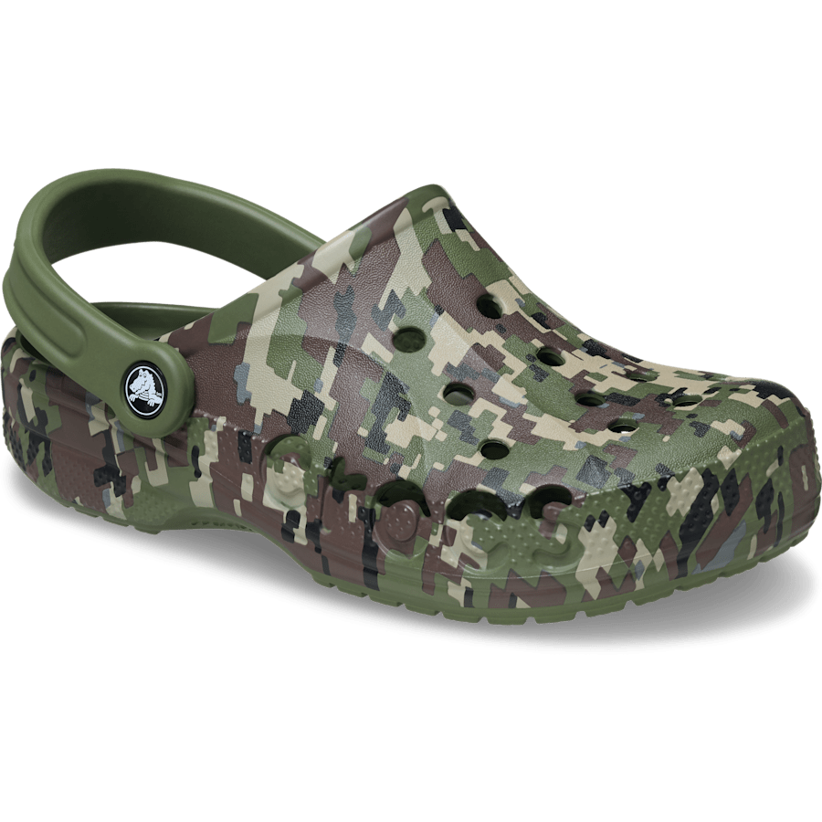 Army Green / Multi Baya Seasonal Printed Clog - Schrägsicht - Crocs