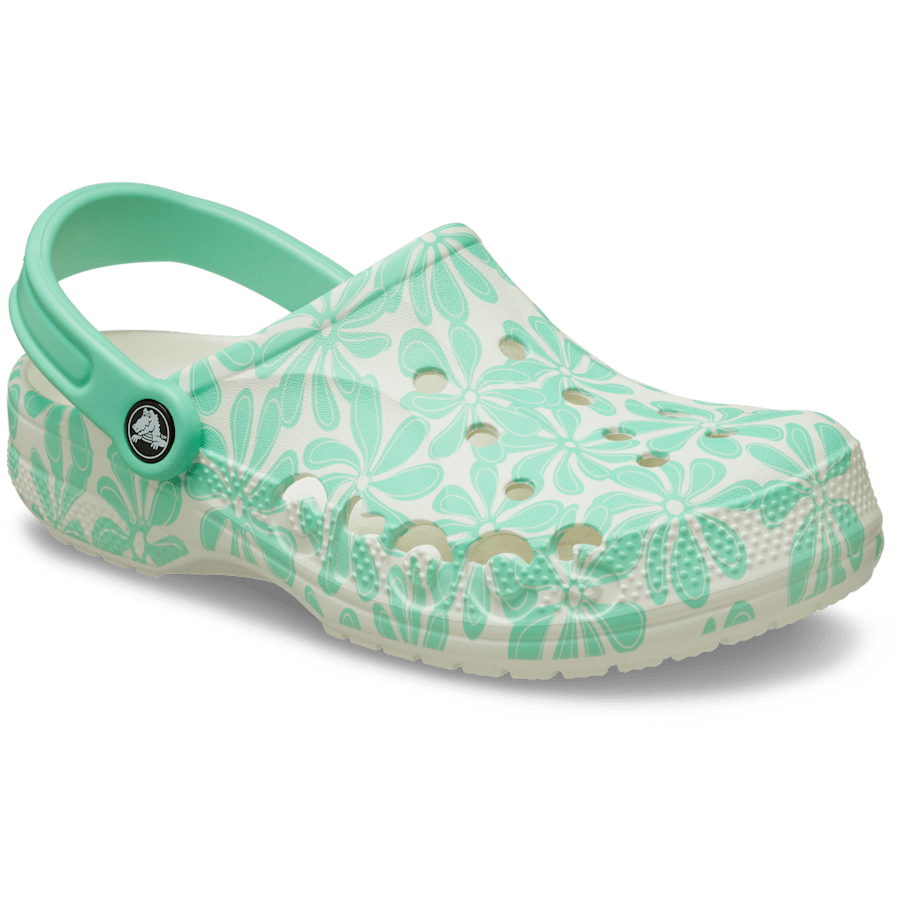 Pistachio Baya Seasonal Printed Clog - Angle - Crocs