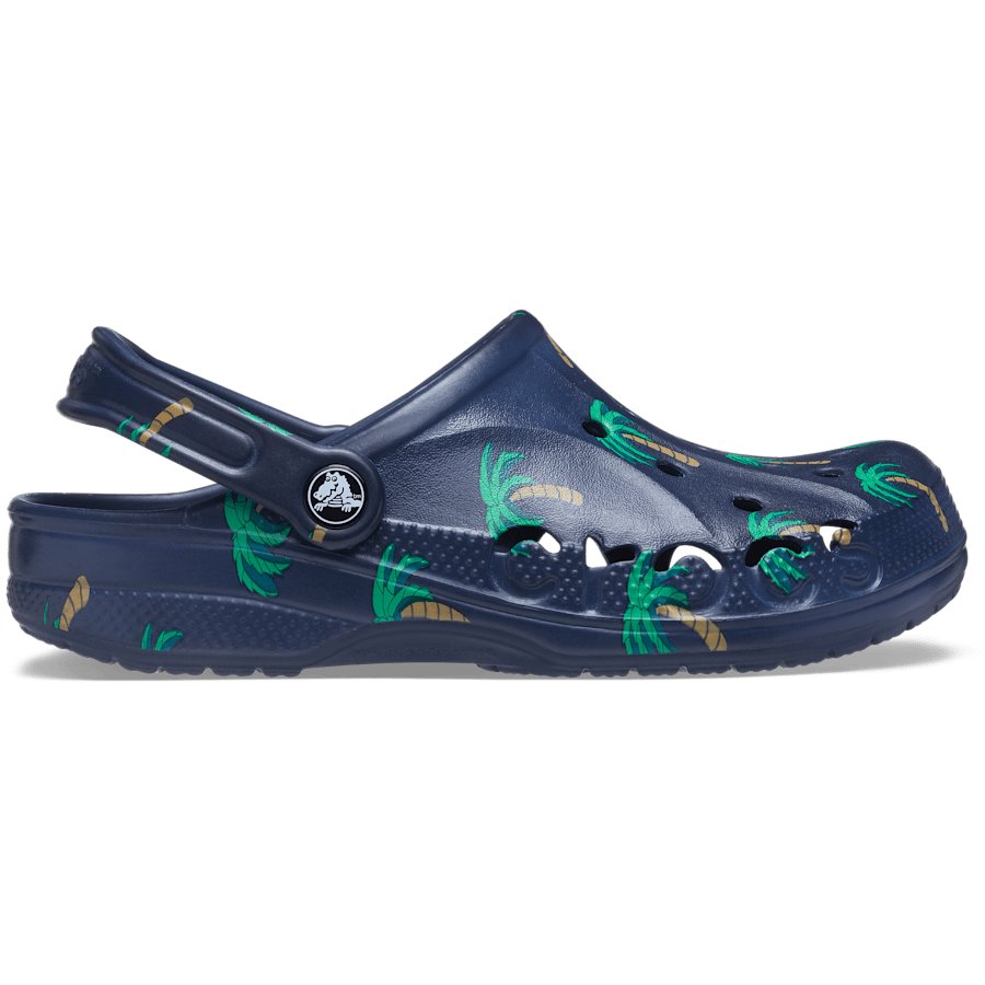 Navy Baya Seasonal Printed Clog - Side - Crocs
