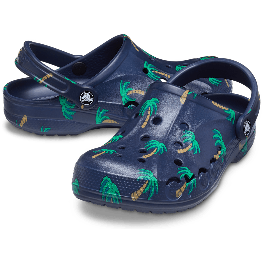 Navy Baya Seasonal Printed Clog - Pair - Crocs