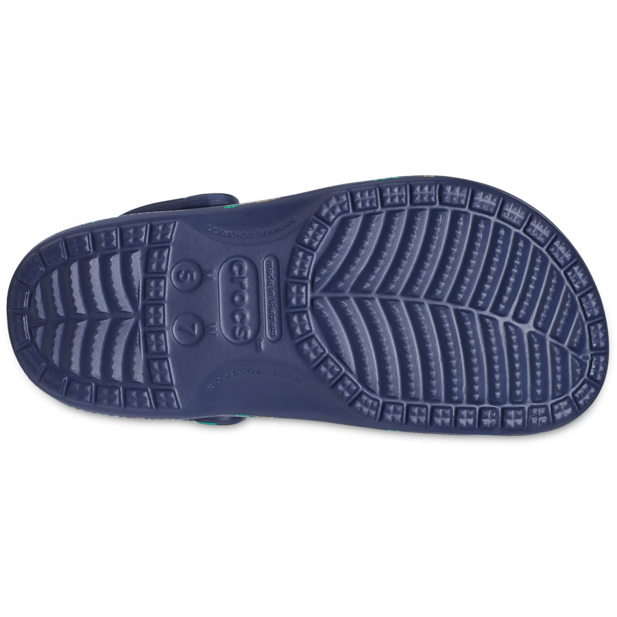 Navy Baya Seasonal Printed Clog - Bottom - Crocs