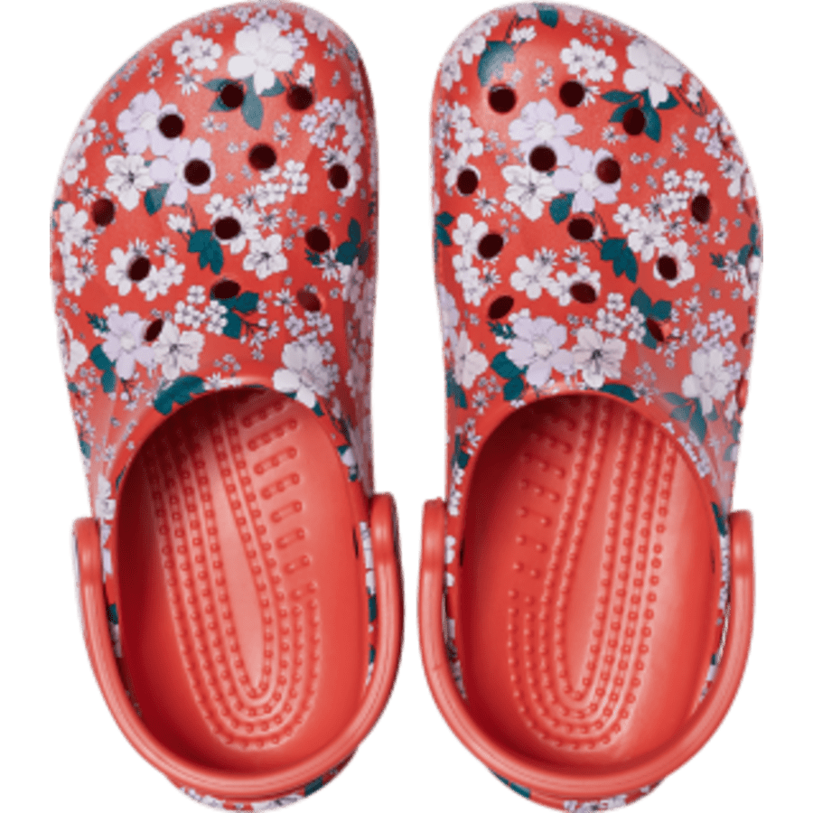 Spicy Orange Baya Seasonal Printed Clog - Top - Crocs