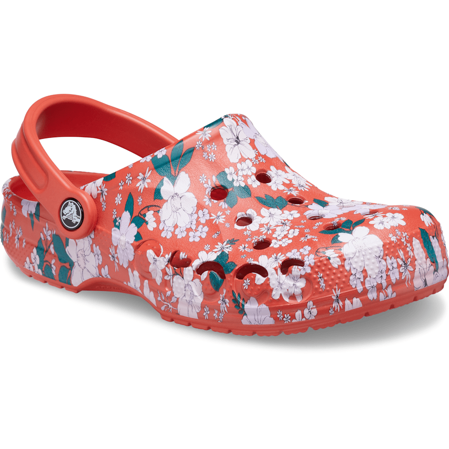 Spicy Orange Baya Seasonal Printed Clog - Angle - Crocs
