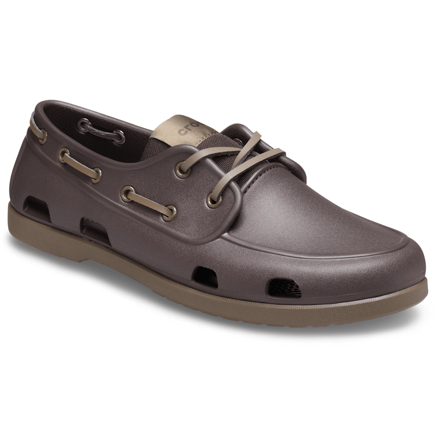 Espresso / Walnut Men's Classic Boat Shoe - Angle - Crocs