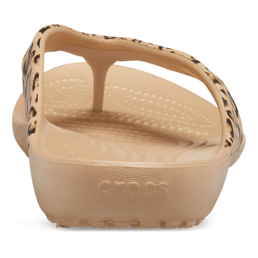 Leopard / Gold Women's Kadee II Leopard Flip - Back - Crocs