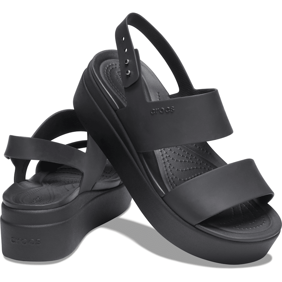 Black / Black Brooklyn Low Wedge - Pair - Crocs