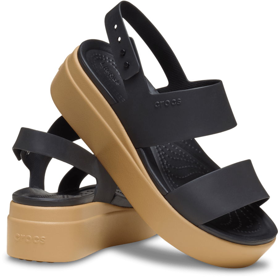 Black/Cashew Brooklyn Low Wedge Sandal - Pair - Crocs