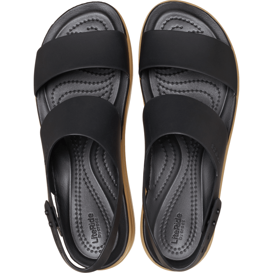 Black/Cashew Brooklyn Low Wedge Sandal - Top - Crocs