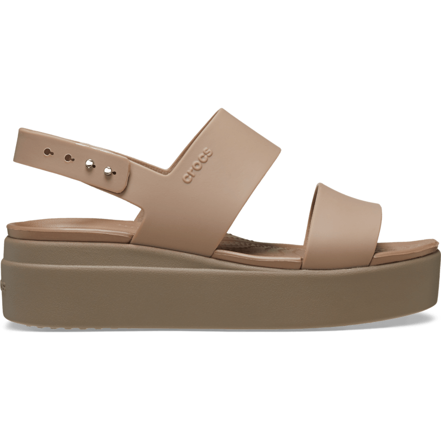 Latte/Mushroom Brooklyn Low Wedge - Side - Crocs