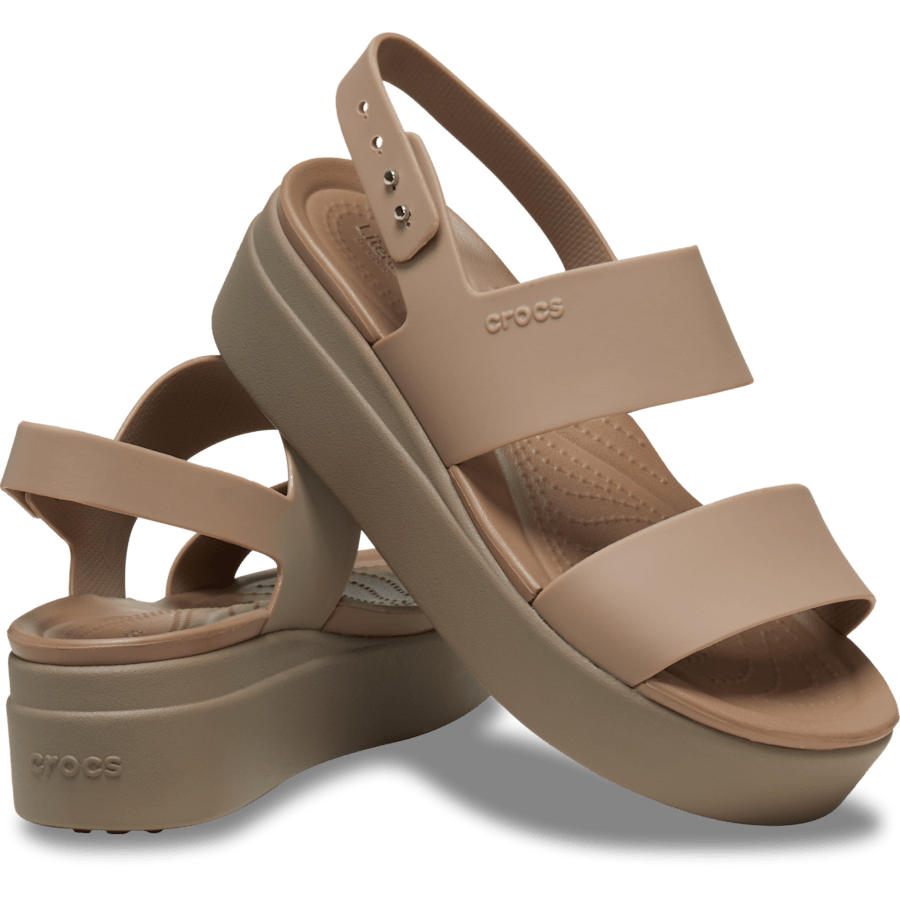 Latte/Mushroom Brooklyn Low Wedge - Pair - Crocs