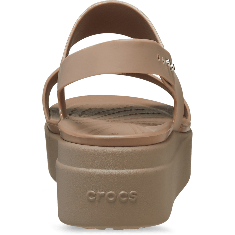 Latte/Mushroom Brooklyn Low Wedge - Back - Crocs