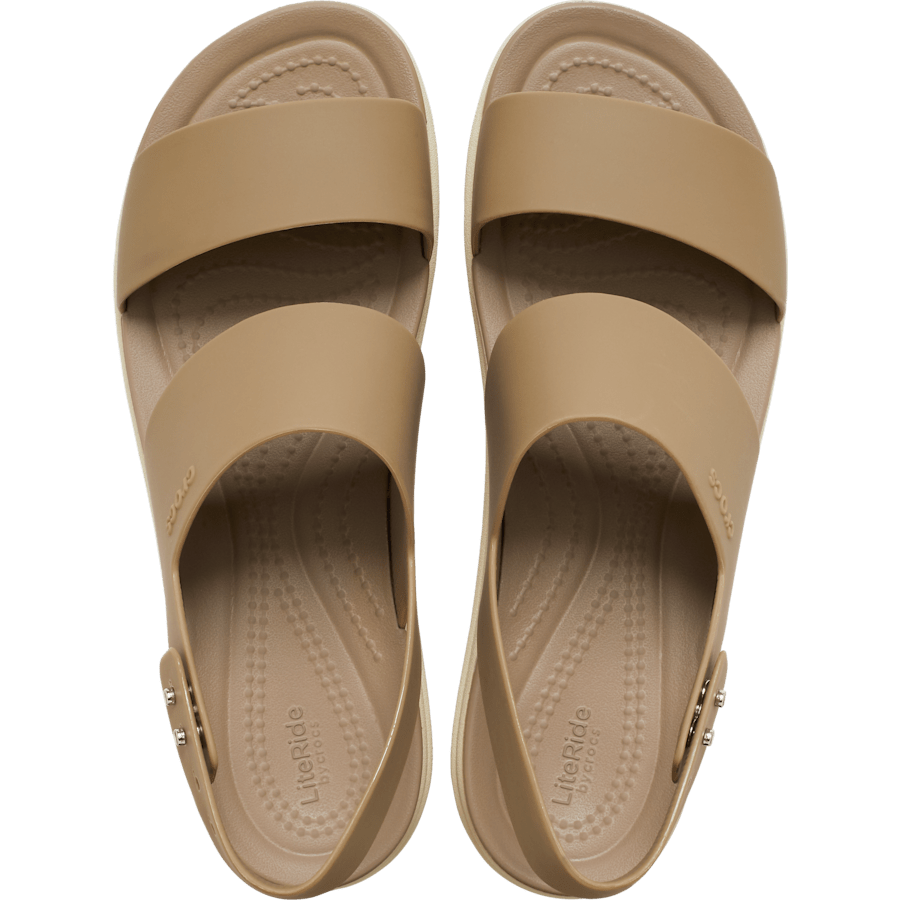 Khaki / Bone Brooklyn Low Wedge - Top - Crocs