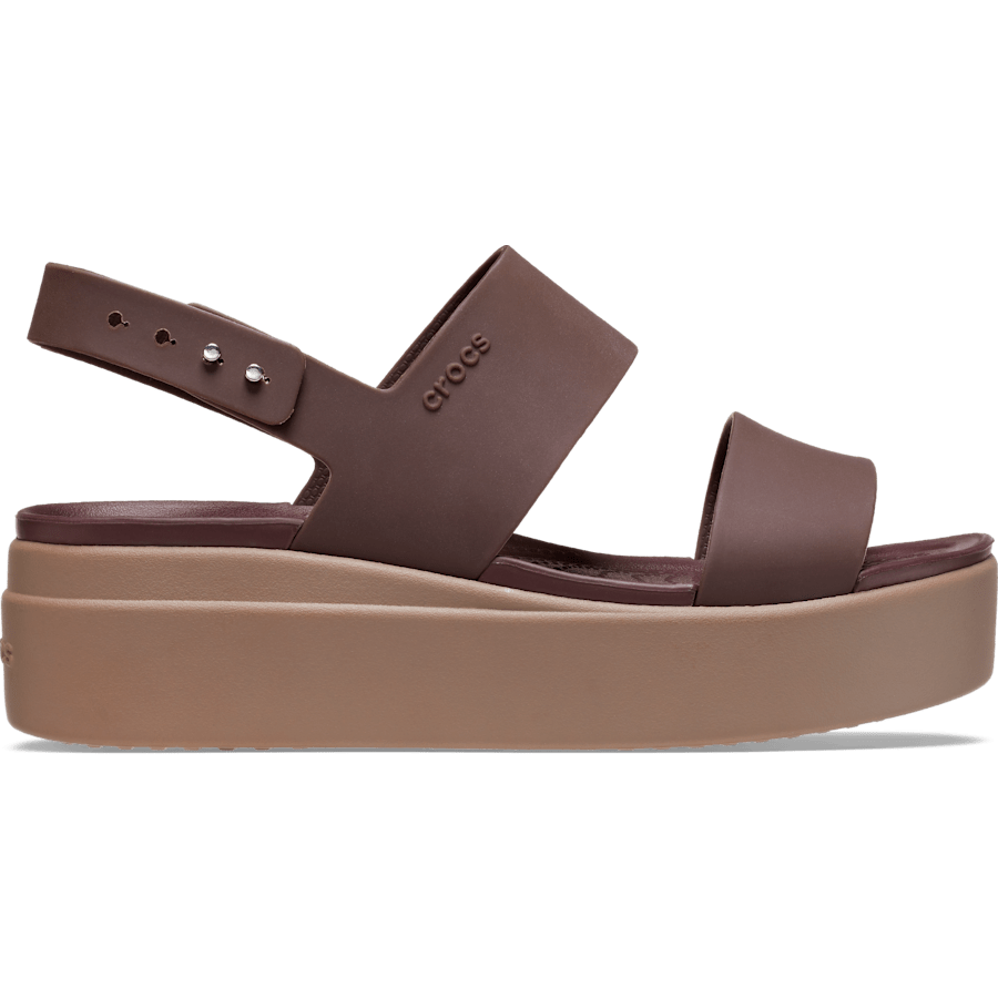 Mocha/Mushroom Brooklyn Low Wedge - Side - Crocs