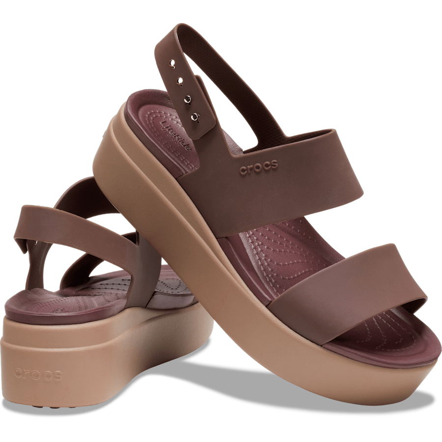 Mocha/Mushroom Brooklyn Low Wedge - Pair - Crocs
