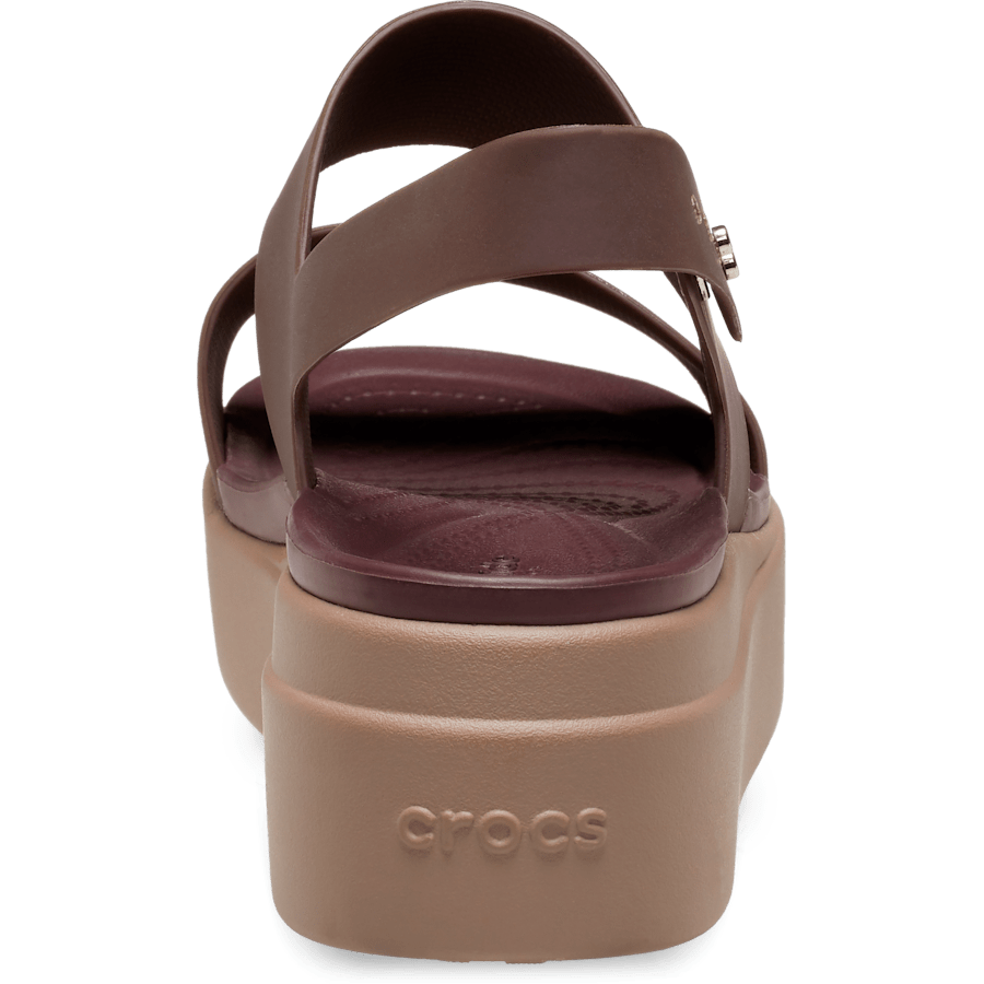 Mocha/Mushroom Brooklyn Low Wedge - Back - Crocs